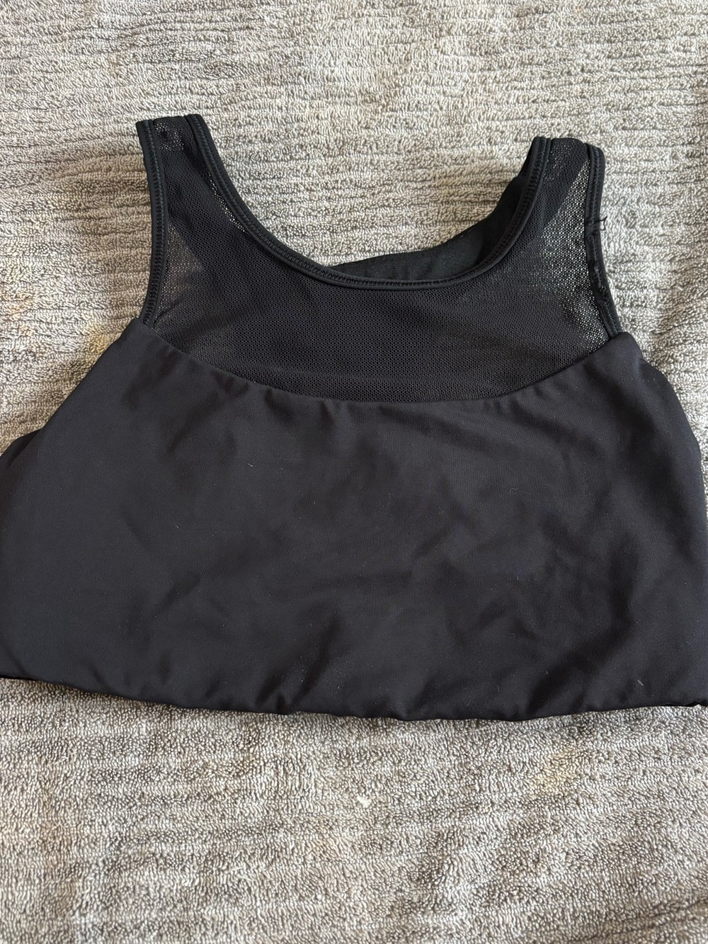 Lululemon black mesh sports bra